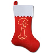 chaussette de Noël motif chrétien